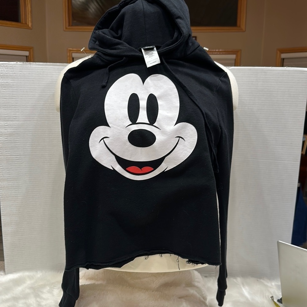 Disney Mickey Mouse hoodie with ears on the hood black white Mickey Mouse MD